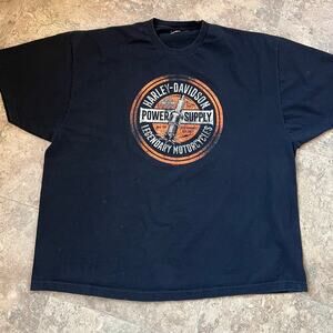 Harley Davidson Short Sleeve Crewneck Black T-shirt, Men's size 4 XL